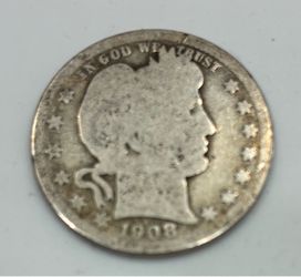 1908 Barber Quarter