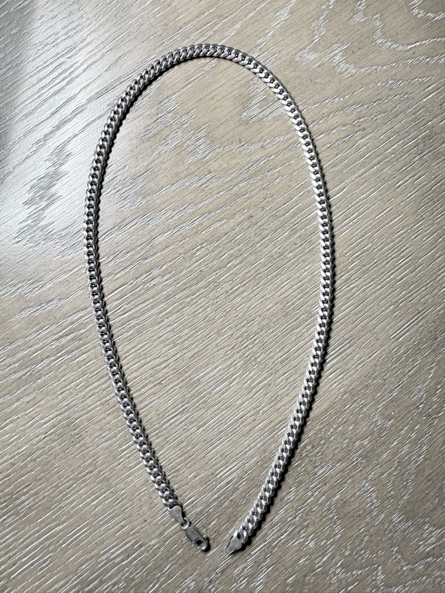 Solid Silver Miami Cuban Link Chain 22” 2.1 Oz 6.2mm