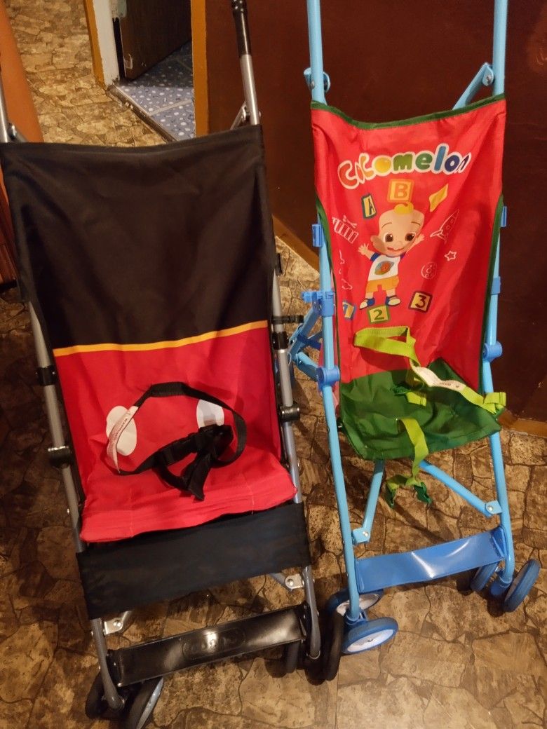 2 Baby Stroller Coco Melon Mickey Mouse