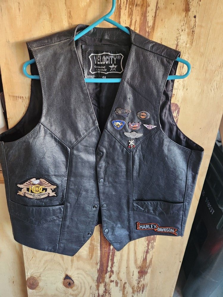 Leather vest