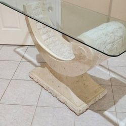 Tessellated SOFA TABLE mid-century Console  Table 