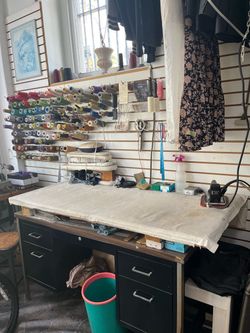 Tailor / Alterations Work & Pressing Table with Storage