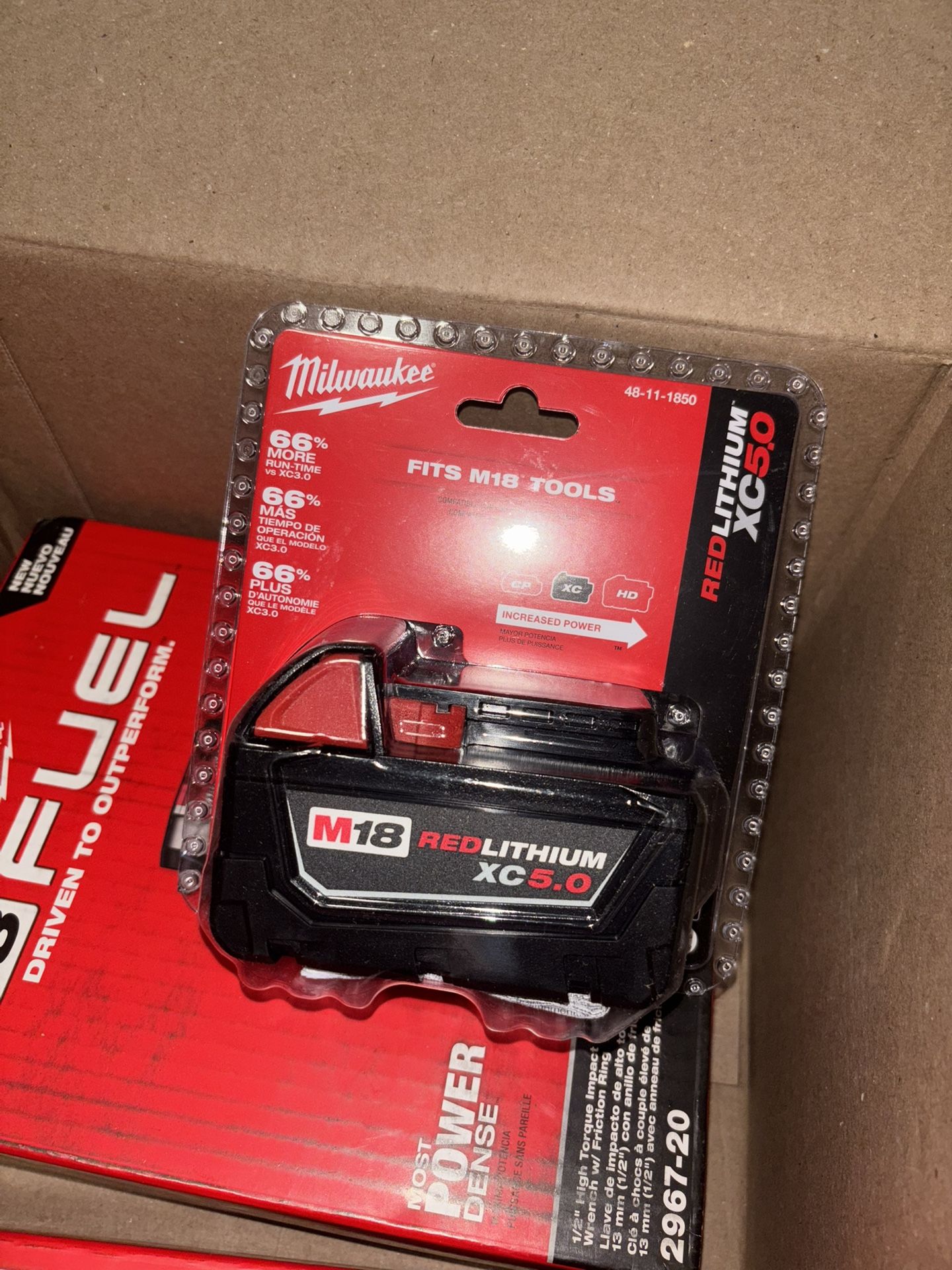 Milwaukee M18 18-Volt 5.0 Ah Lithium-Ion XC Extended Capacity Battery Pack