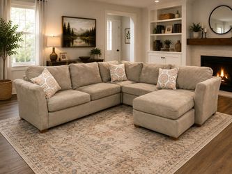 Free Delivery - Very Comfy Large Sectional Couch Set With A Bed