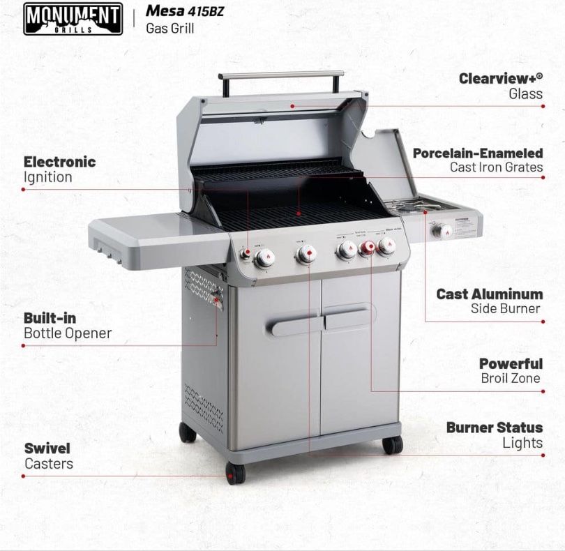 STAINLESS STEEL WITH CLEAR VIEW BBQ 🍖 GRILL 🍗 BRAND NEW IN BOX