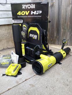 Brand-New Ryobi 40V HP Brushless 180 MPH Cordless Backpack Leaf Blower Kit