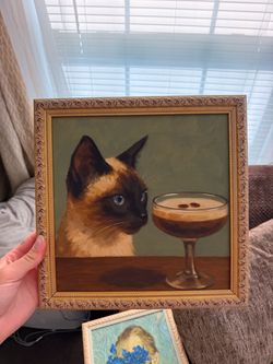 Cat with martini