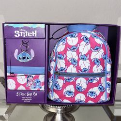 1-NIB LILLO AND STITCH BACKPACK GIFT SET BUNDLE
