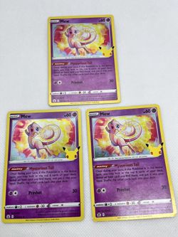 3 Pokemon Mew Celebrations 
