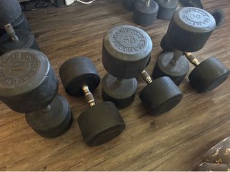 HAMPTON urethane DURA-PRO dumbbell weights PLEASE READ DESCRIPTION AT THE BOTTOM PRICED TO SELL 👇👇👇