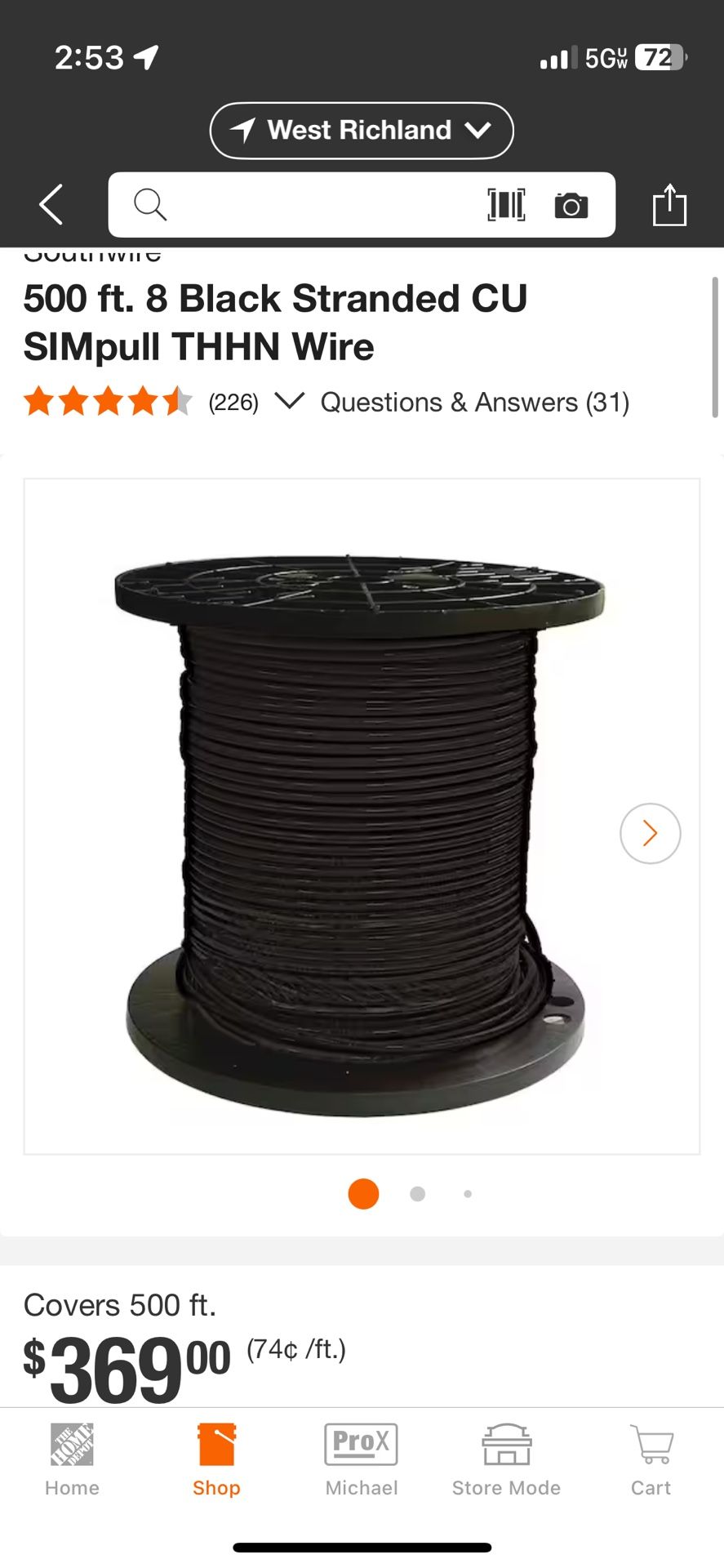 #8 500’ Spools