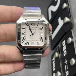 Cartier Santos Automatic,Large with date Swiss maid water resistant 