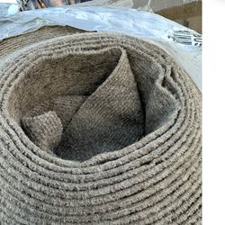 TrafficMaster Elevations - Stone Beige - 6 ft. Tall x 100 sq st . SD Polyester Texture Full Roll Carpet sq. ft/Rol  100 sq ft roll only $500 no tax wh