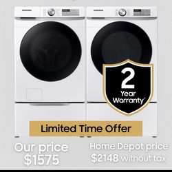 Samsung Front Load Set - 4.5 Cu Washer & 7.2 Cu Gas Dryer 