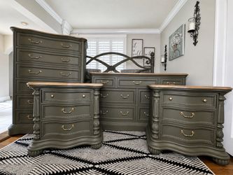 Refinished king bedroom set