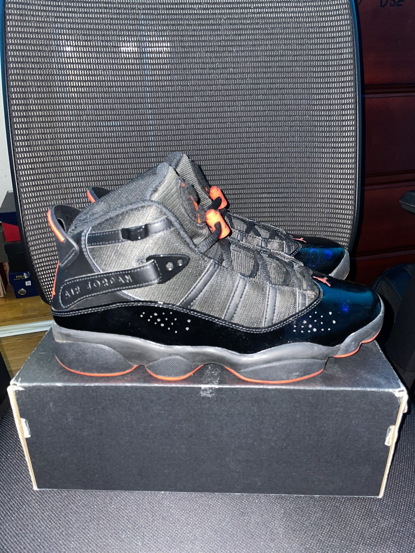 Air Jordan Rings Black Infrared, Size Men