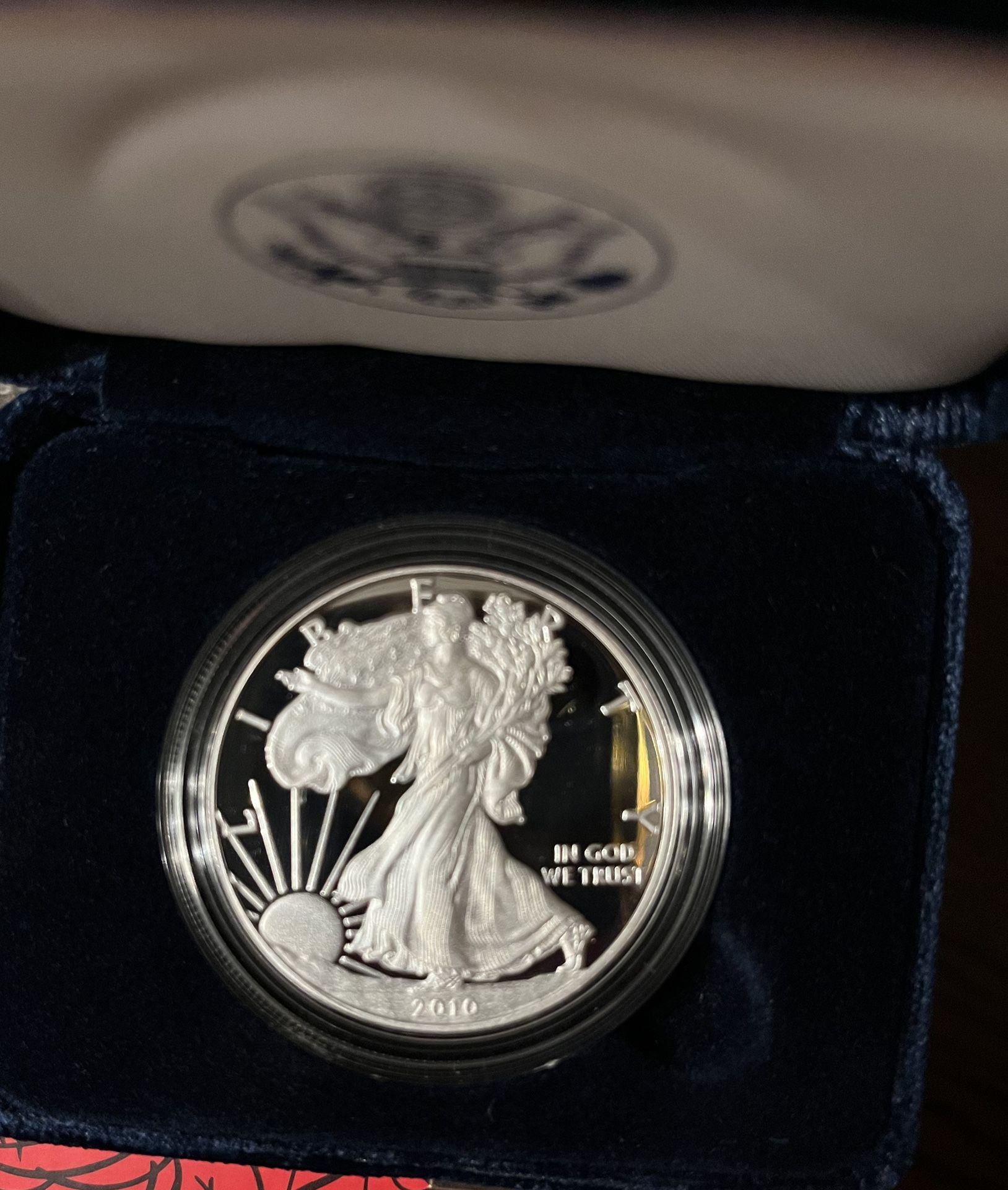 1 Oz Silver 2010-W Proof American Silver Eagle Encapsulated Mint.