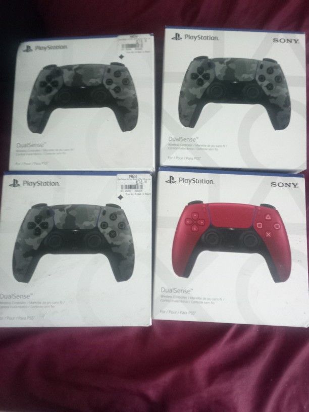 Brand New PS5 Controllers 2 Red& Camouflage