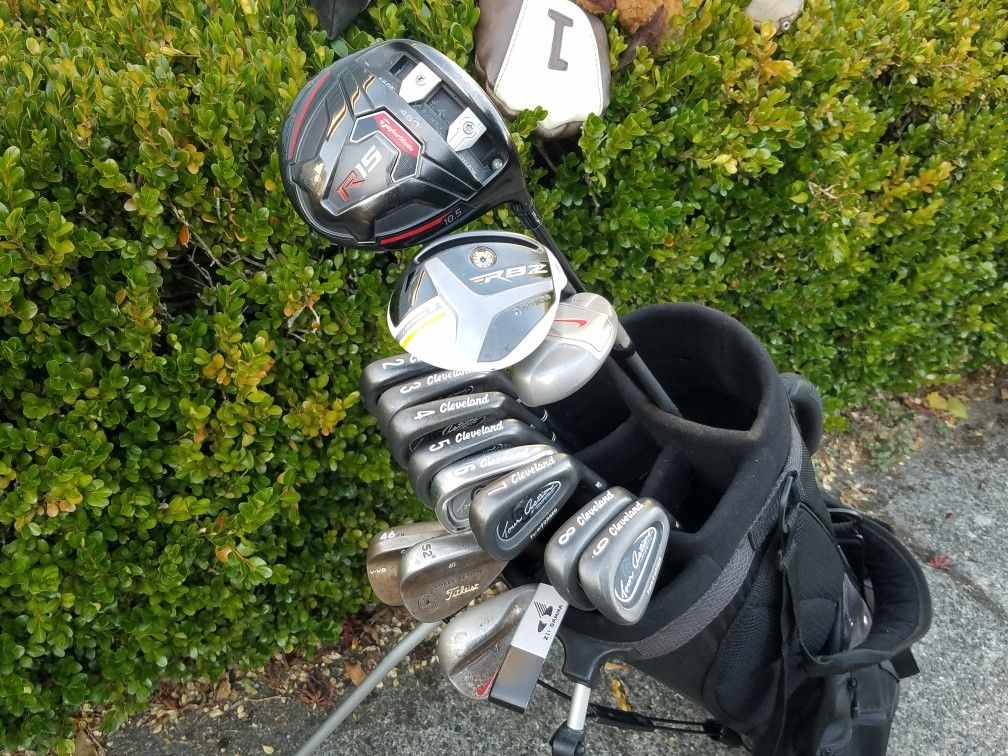 Golf Club Set with stand Bag- Gunmetal/raw