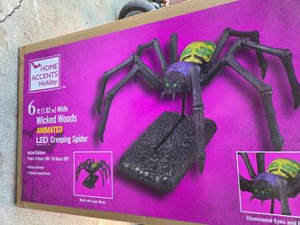 Home Accents Holiday 6ft Animated LED Creeping Spider