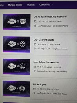 Lakers 2026 Tickets Season Ticket Holder