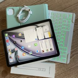 Apple iPad Air 11” M2 chip 128GB (2024 model / Gray) with keyboard and Pencil (100% battery) 