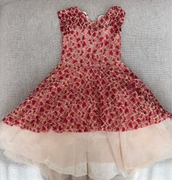 Joyfolie red with gold dress size 5