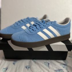 Adidas Men’s VLCourt 2.0 Baby Blue Suade Size 8
