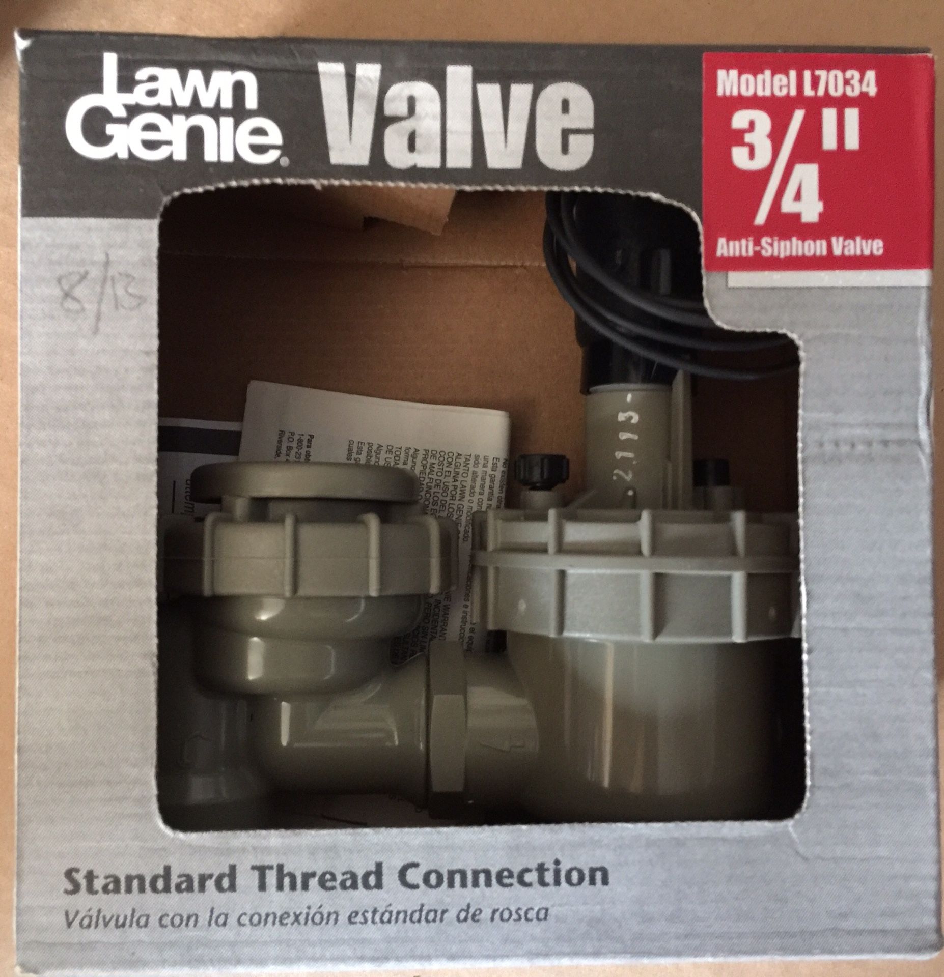Lawn Genie 3/4 inch sprinkler valve