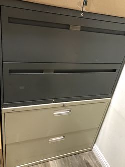 Lateral filing cabinet. Q-2-One Of Them Is HON Brand- Make a Reasonable Offer. Both Have Locks.