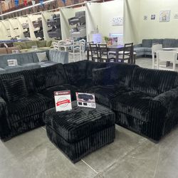 New Black Sectional 