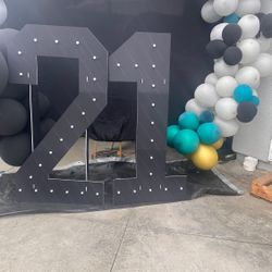 4FT Marquee Light Up Number 21