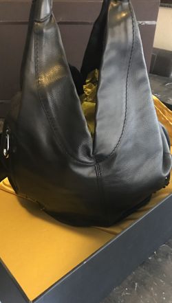 New $2650 VBH‘NapSac’ hobo style handbag gorgeous smooth black leather suede lining