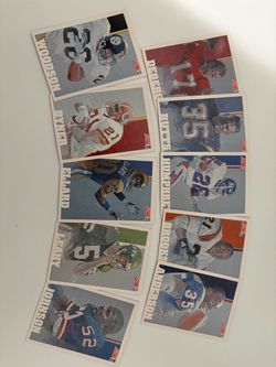 Score 1991 Team MVP NFL Football Cards Lot (10)