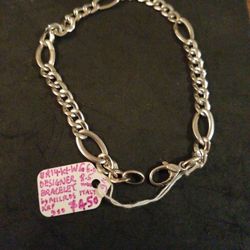 14K White Gold Designer Bracelet By Milros 9" In Length made In Italy