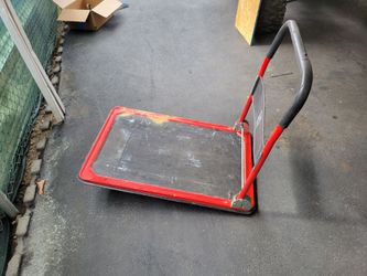 Heavy duty folding platform push cart