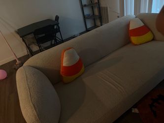 2 piece Beige Fabric Sofa Couch