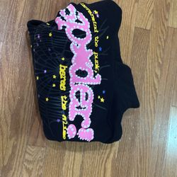 Black And Pink Sp5der Hoodie