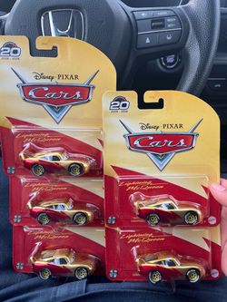 Disney Pixar cars diecast lighting McQueen 20th anniversary gold