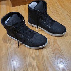 Milwaukee Leather MBM9108 Men's Black Canvas Reinforced Motorcycle Casual Street Riding Shoes w/Ankle Support Sz 9 M