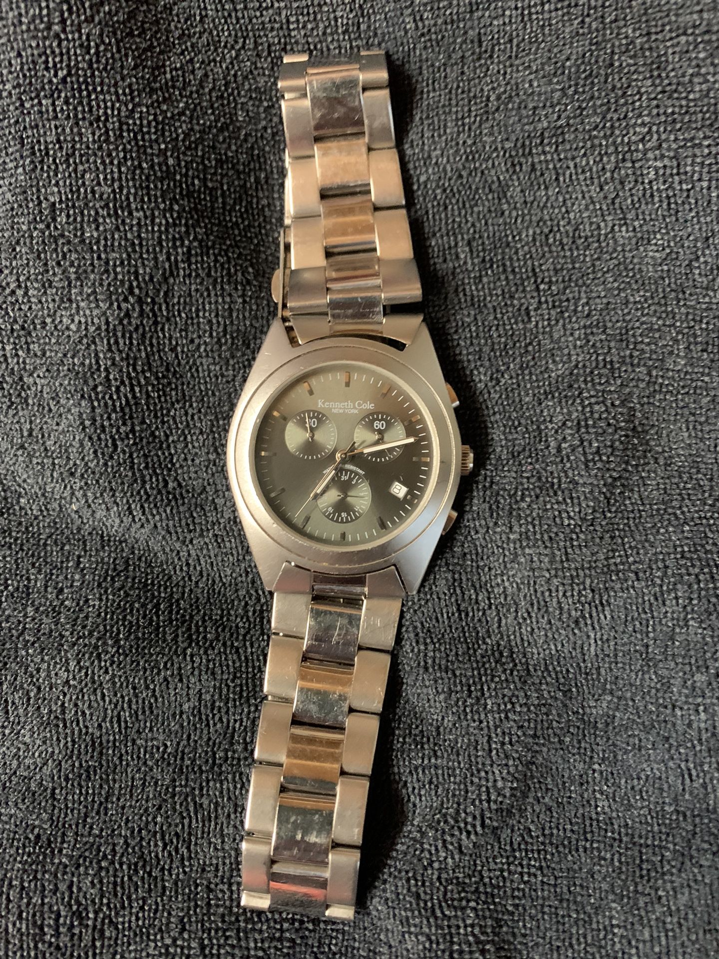 Kenneth Cole New York Men’s Stainless Steel Watch – Chronograph, Needs Battery Replacement