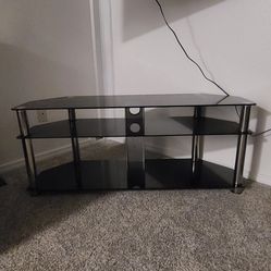 Black Glass 3 Tier TV Stand
