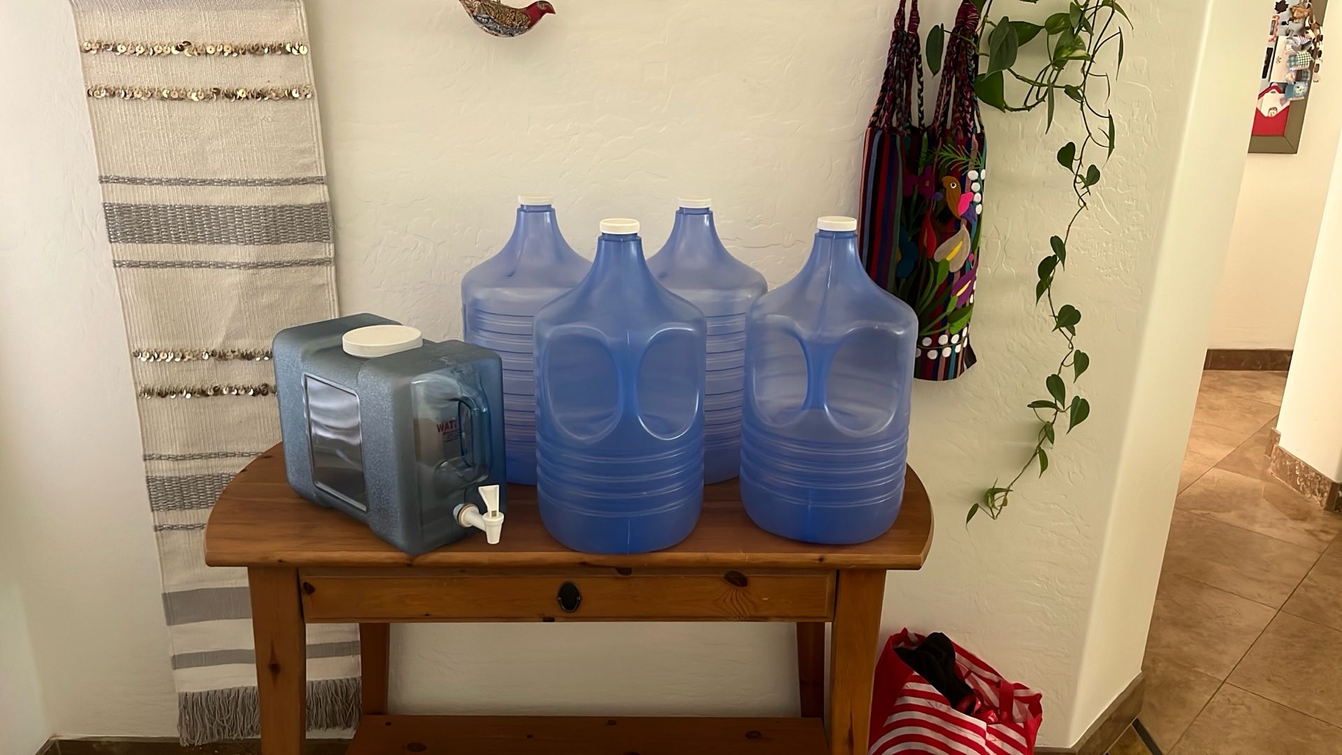 3 Gallon Water Jugs And Refrigerator Dispenser