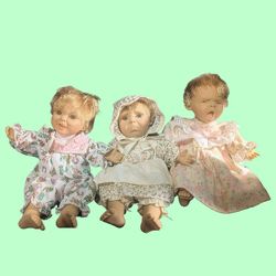 Set Of  3 Berenguer Expressions Dolls