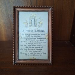 Vintage Framed Prayer: A House Blessing