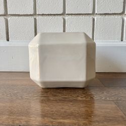 CB2 6” Sawyer Ivory Square Planter