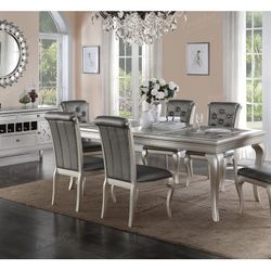 Silver Dining Table Set