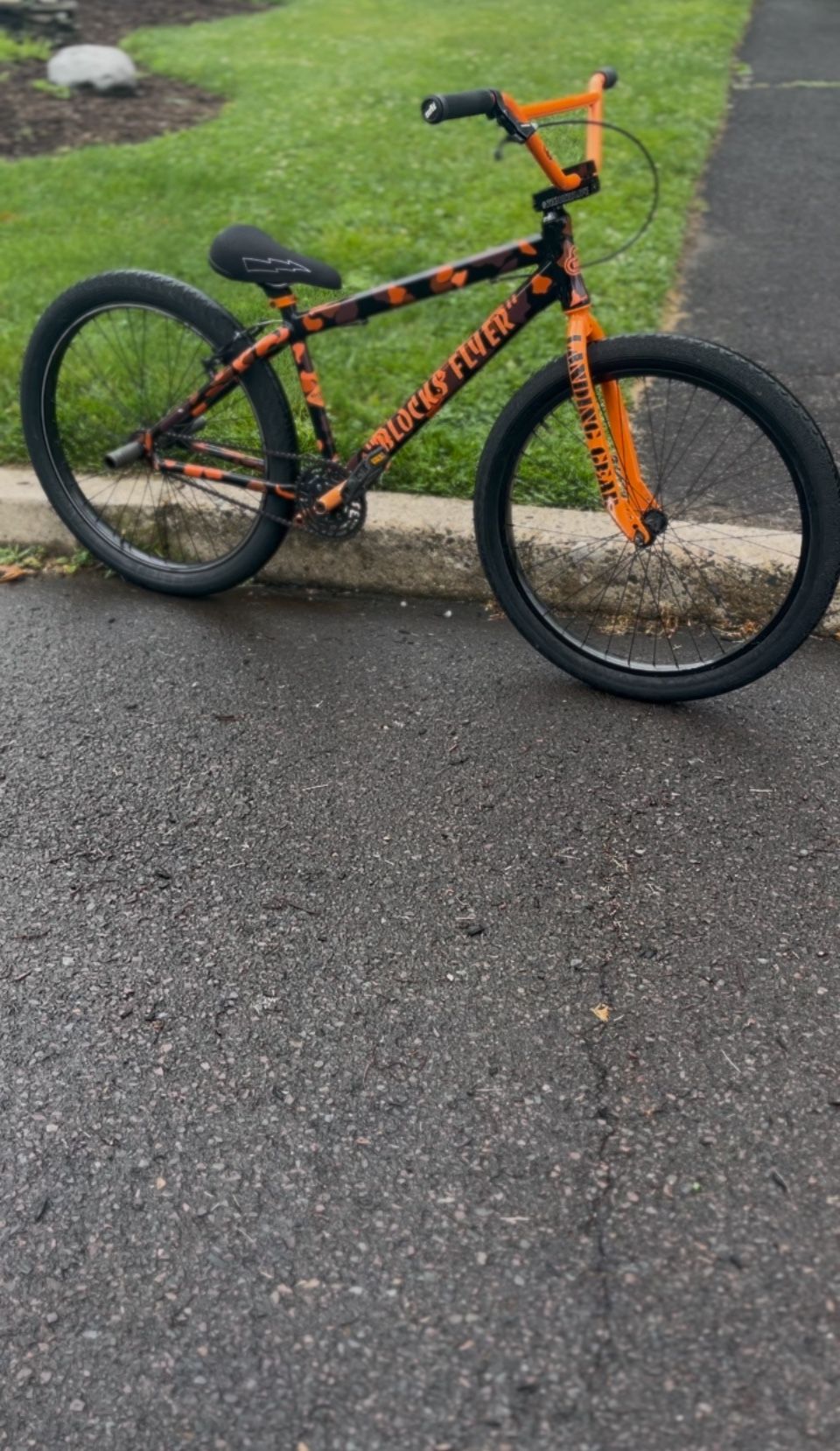 orange camo blocks flyer