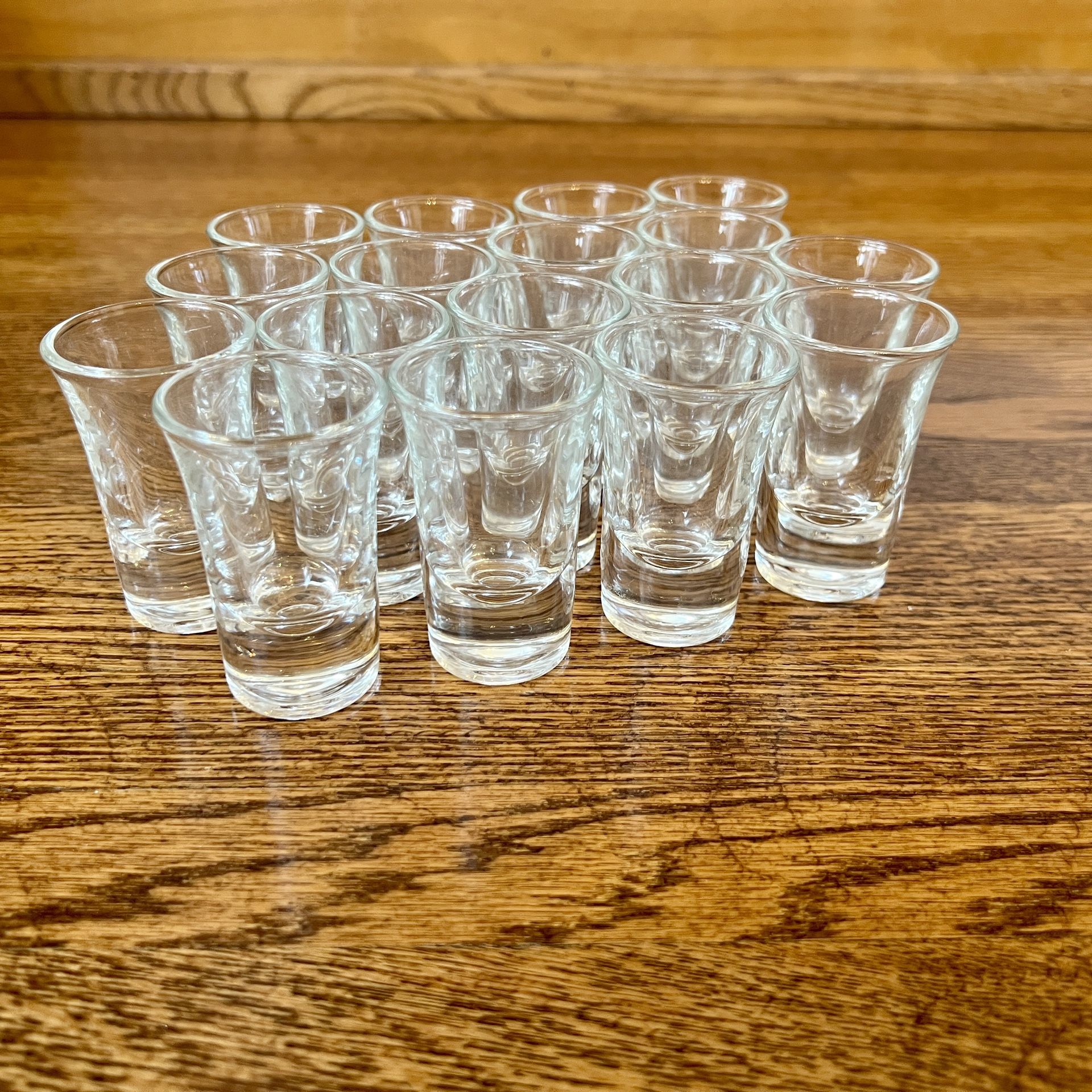 17 Pack Shot Glasses, 2 OZ Heavy Base Clear Shot Cups for Whiskey, Tequila, Vodka, Espresso - Durable Glasses Drinking Set for Home, Bars & Parties NI