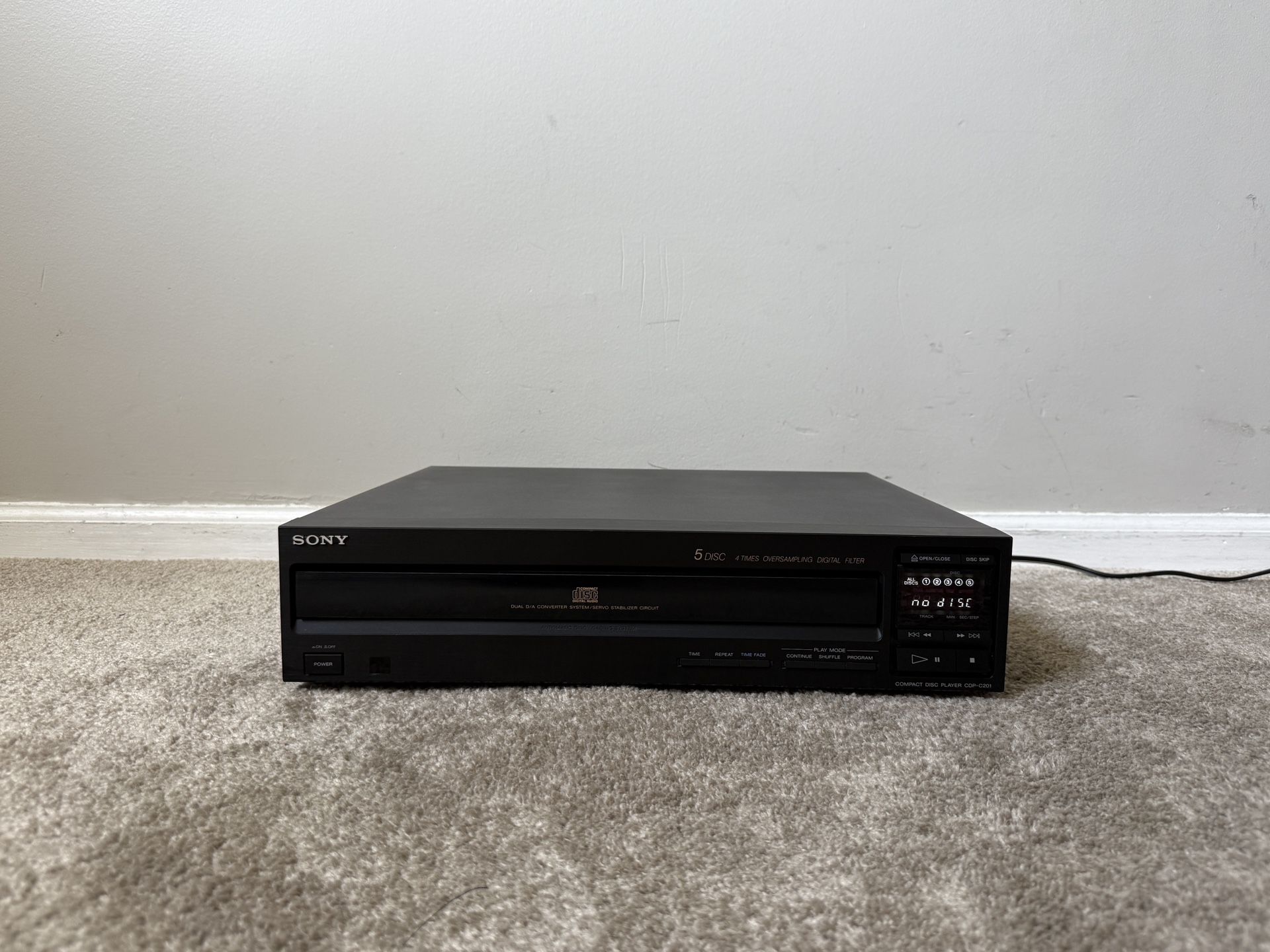 Sony CDP-C201 5 Compact Disc CD Changer Player